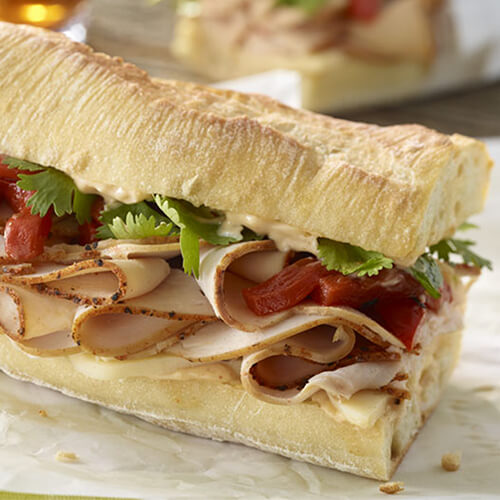 Order Turkey and Cheese Sub food online from Pizzaroni store, Albany on bringmethat.com
