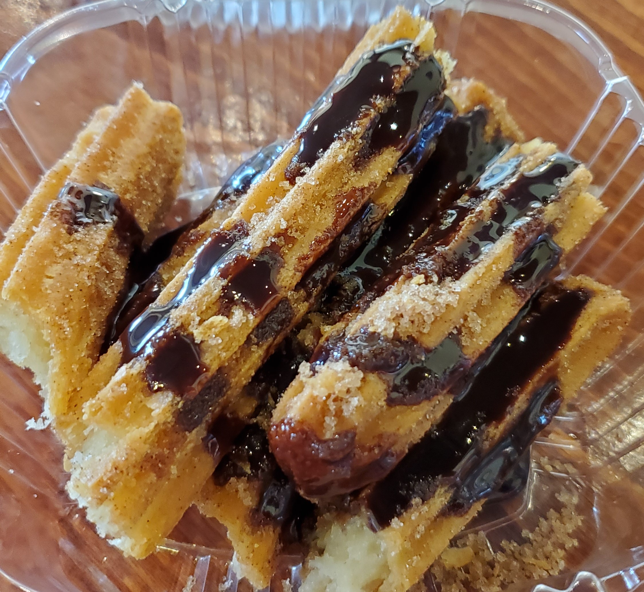 Order 2 Chocolate Churros food online from Chicken Road store, Bellmore on bringmethat.com