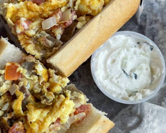 Order Philly Cheesesteak Breakfast food online from Scrambled! store, West Milwaukee on bringmethat.com
