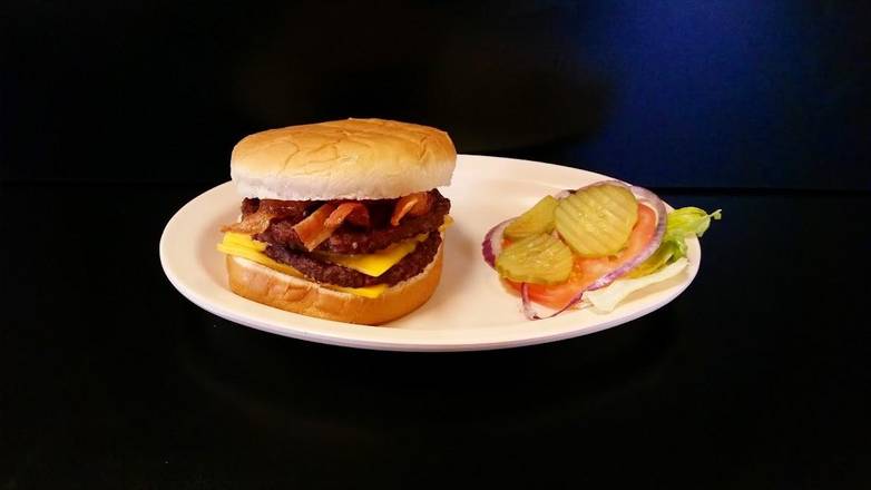 Order Double Bacon Cheeseburger food online from St. Louis Pizza and Wings store, St. Louis on bringmethat.com