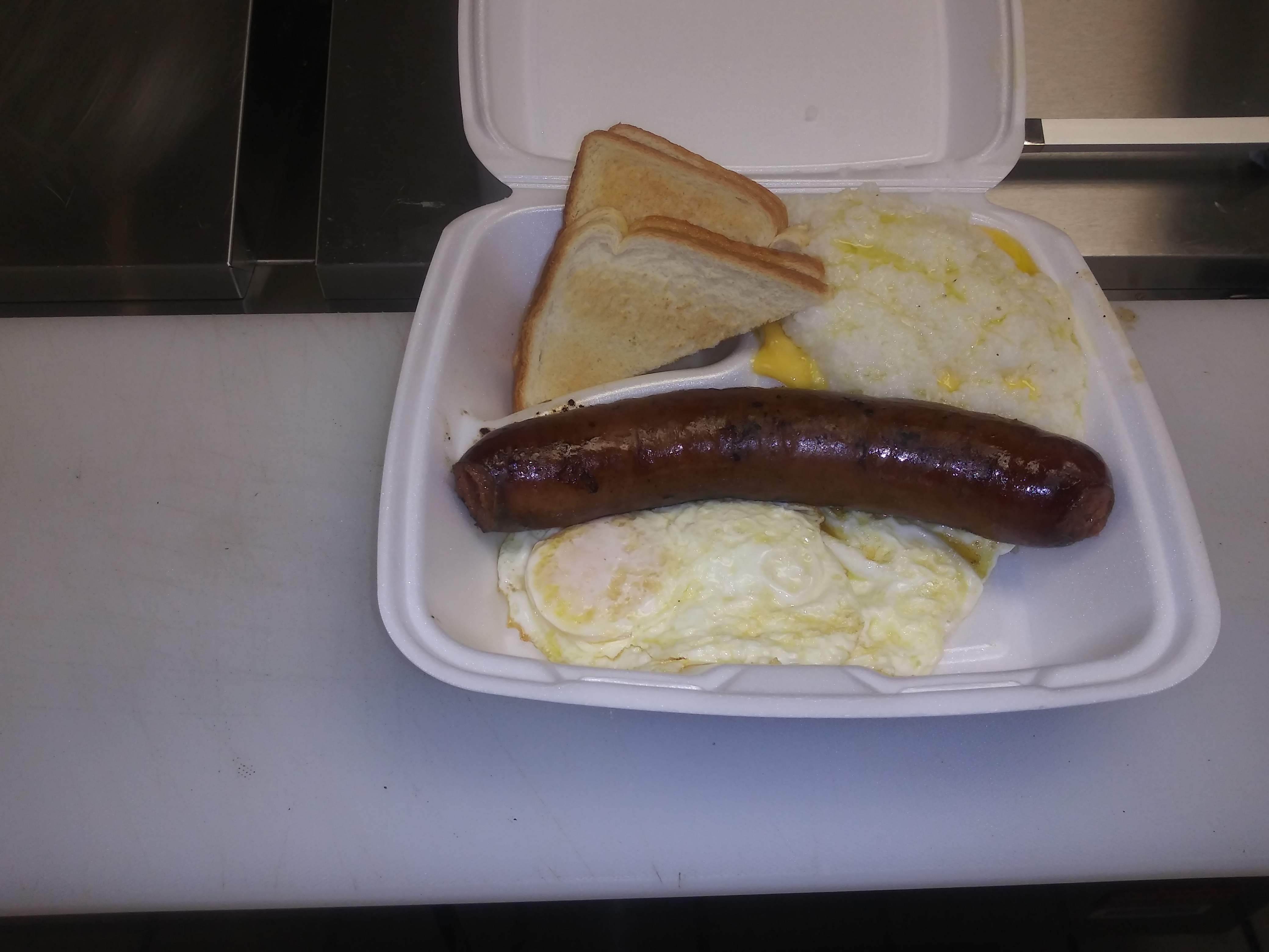 Order Smoked Sausage and Eggs Plate food online from The Sheik store, Starke on bringmethat.com