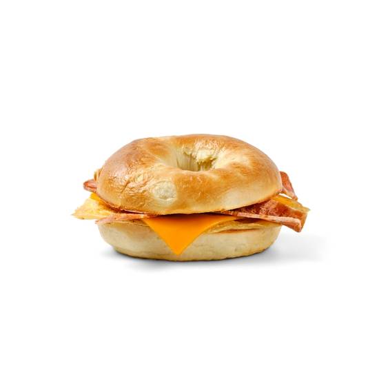 Order Fried 'Egg' & 'Bacon' Bagel food online from Plant Power Fast Food store, San Diego on bringmethat.com