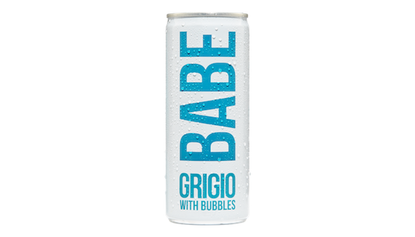 Order Babe with Bubbles Pinot Grigio 4 Pack Aluminium Cans 250mL food online from Golden Rule Liquor store, West Hollywood on bringmethat.com
