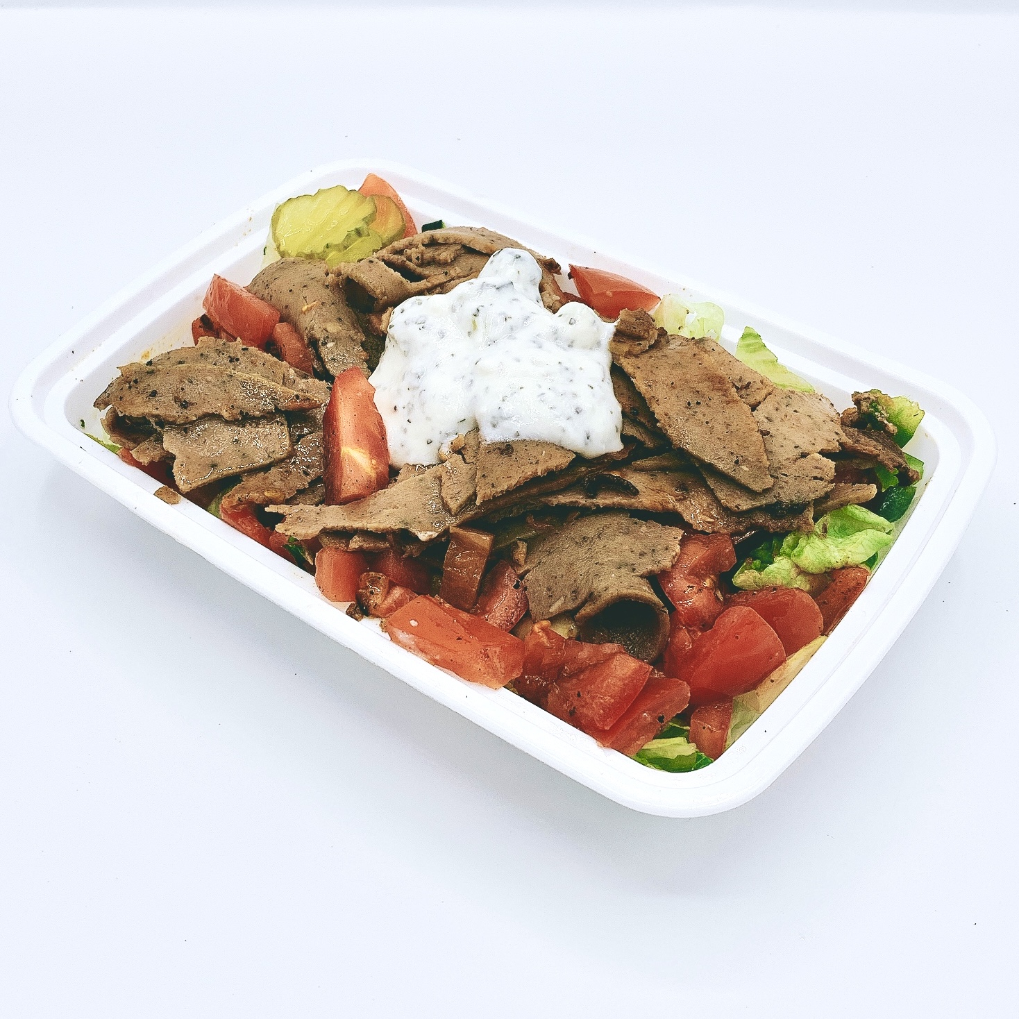 Order Lamb Gyro Over Salad food online from Heroes Meal store, Midland on bringmethat.com