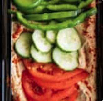 Order Hummus with Veggies food online from Bucharest Grill store, Detroit on bringmethat.com