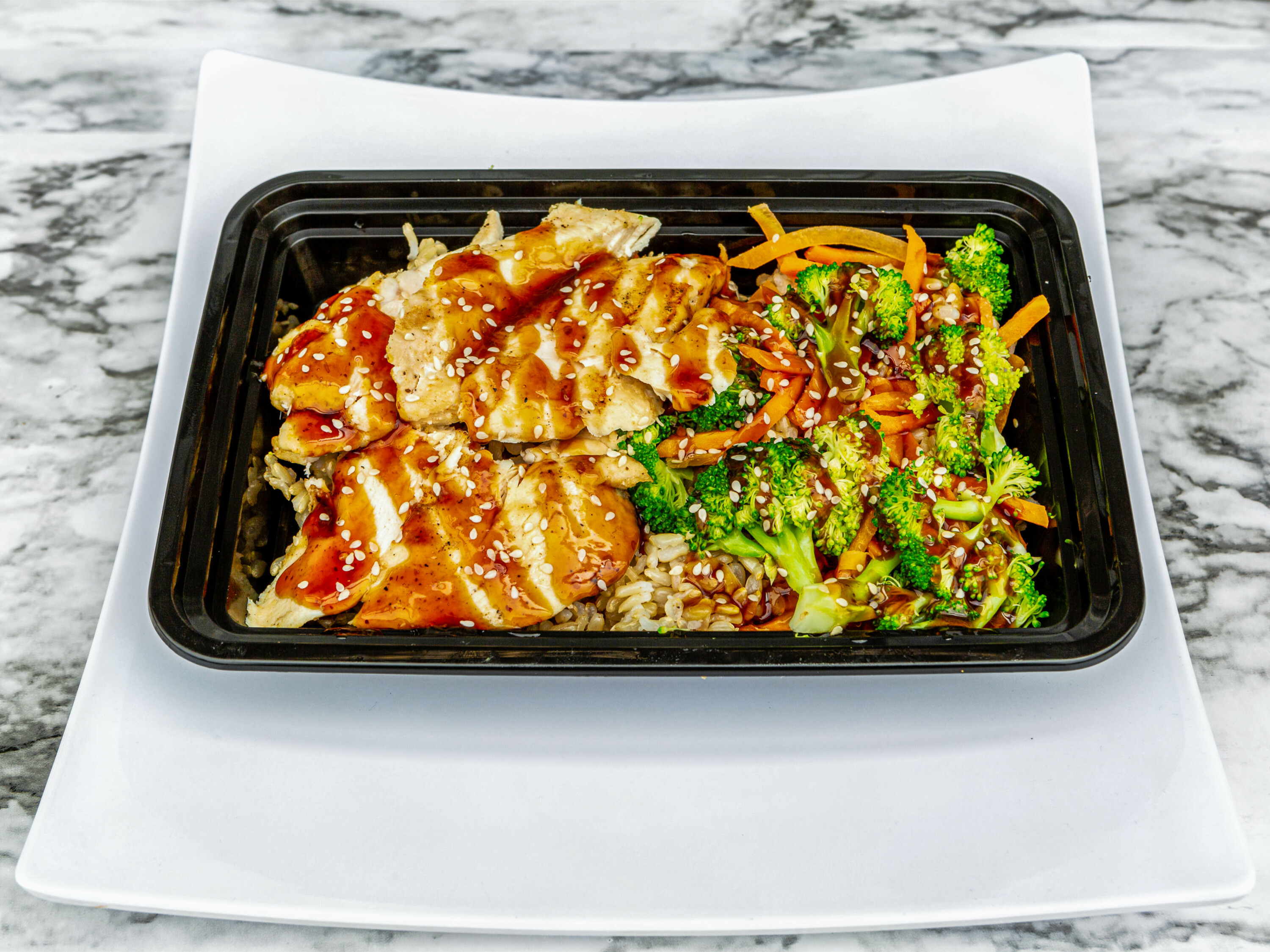 Order Teriyaki Chicken and Vegetable Bowl food online from On A Roll Cafe store, San Diego on bringmethat.com
