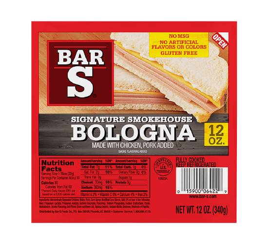 Order Bar S Classic Bologna Pack food online from Exxon Food Mart store, Port Huron on bringmethat.com