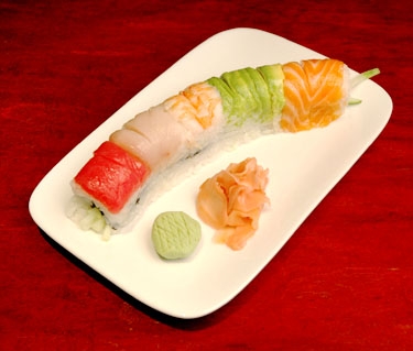 Order RAINBOW ROLL food online from Sushi Zushi store, Austin on bringmethat.com