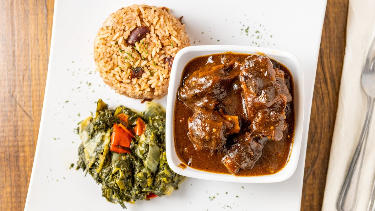 Order Mama Joyce's Oxtails food online from The Island Spot store, Dallas on bringmethat.com