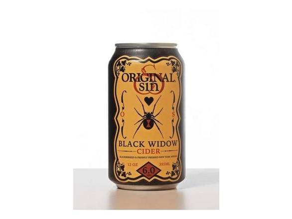 Order Original Sin Black Widow Cider - 355ml Can food online from Cabrini Wines & Spirits store, New York on bringmethat.com