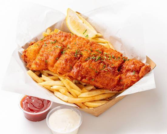 Order Fish & Chips Basket food online from Wing Squad store, Los Angeles on bringmethat.com