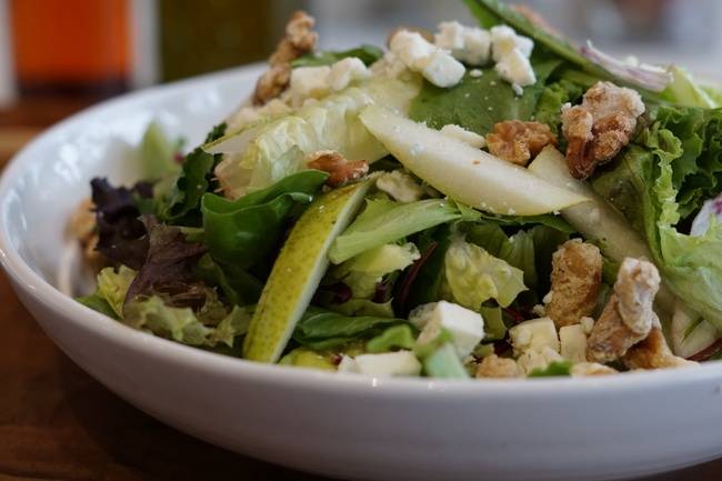 Order Pear & Gorgonzola Salad food online from Zpizza store, West Hollywood on bringmethat.com