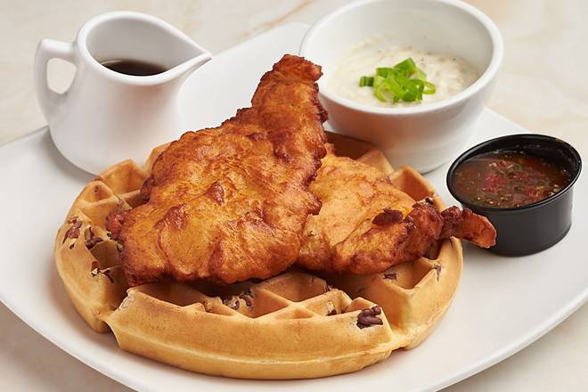 Order Pickle-Brined Fried Chicken & Waffles food online from Silver Diner - Fairfax store, Fairfax on bringmethat.com