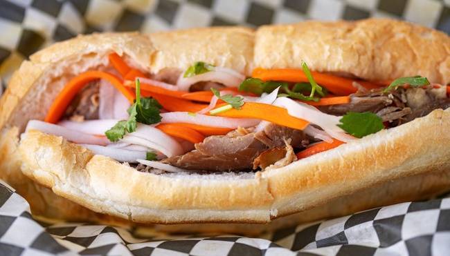Order Five Spice Duck Banh Mi: food online from Saucy Porka store, Chicago on bringmethat.com