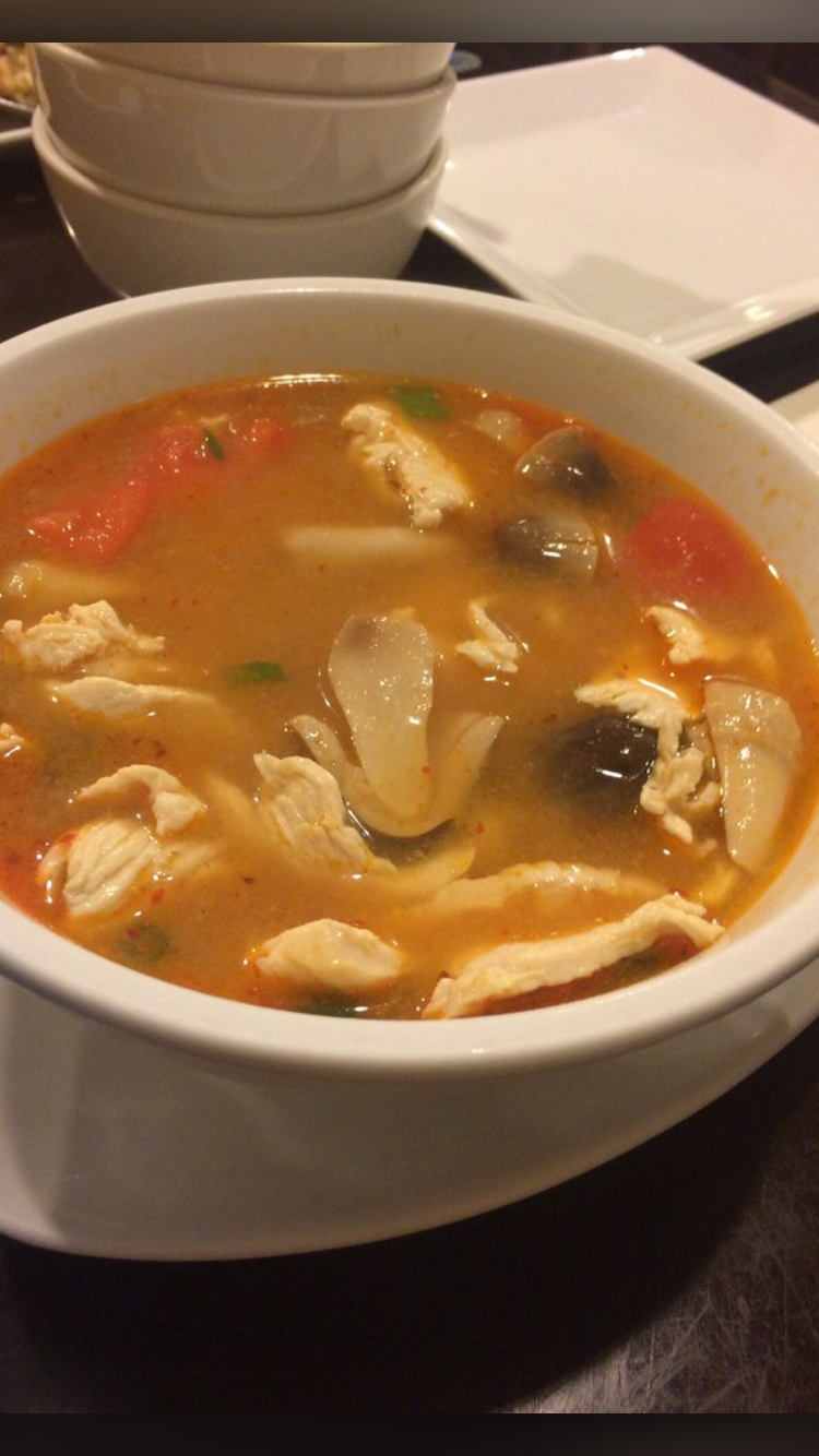 Order Tom Yum Chicken Soup food online from The Dish Thai Fusion Cuisine store, Studio City on bringmethat.com