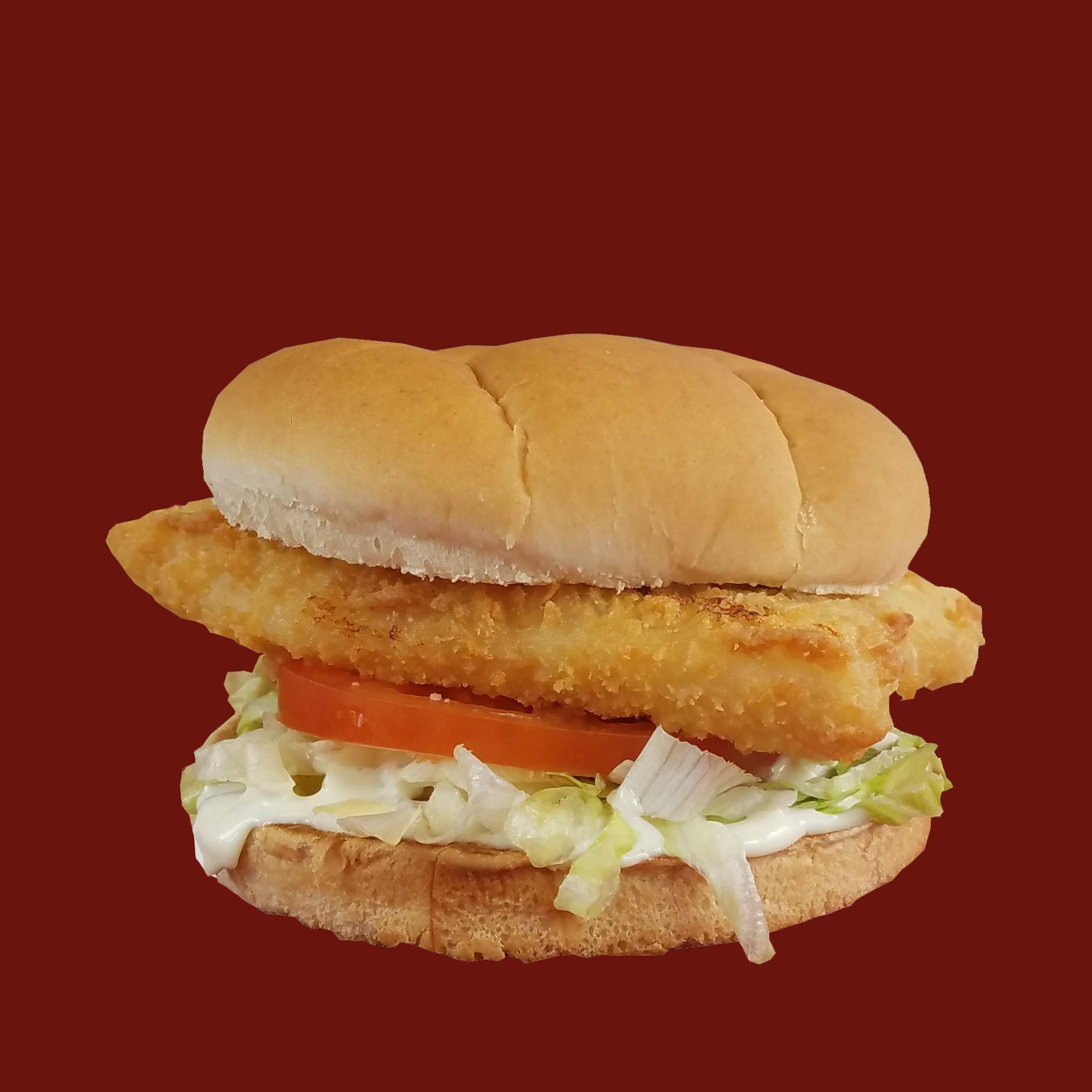 Order Fish Sandwich food online from Lucky Wishbone store, Tucson on bringmethat.com