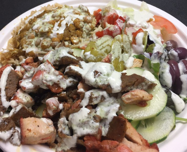 Order Gyro Salad food online from Aladdin's Kitchen store, Washington on bringmethat.com