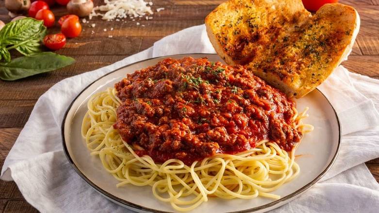 Order Pasta with Meat Sauce food online from Ameci Pizza & Pasta store, Los Alamitos on bringmethat.com