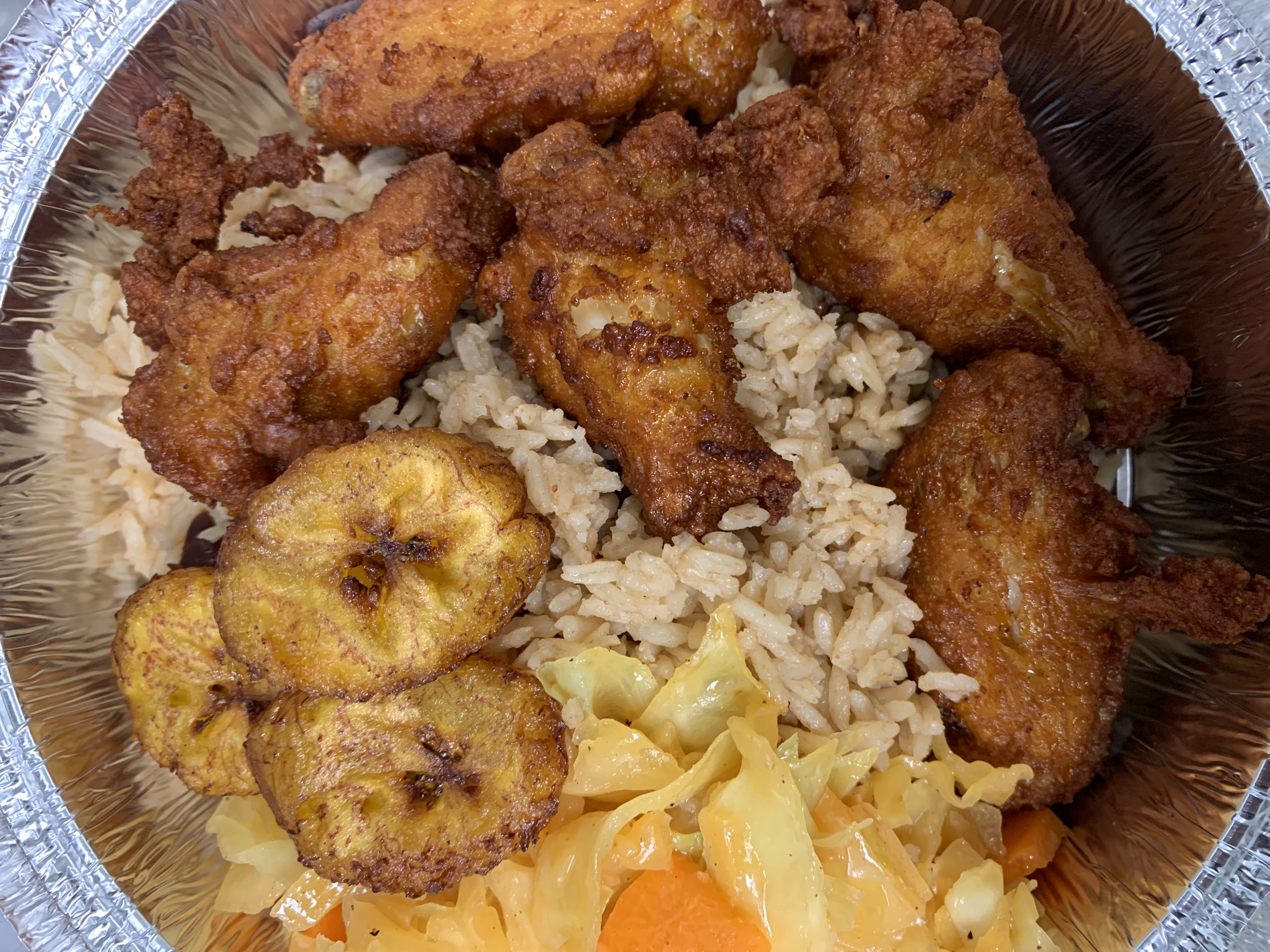 Order Chicken wing with rice and peas food online from Jaspice store, Netcong on bringmethat.com