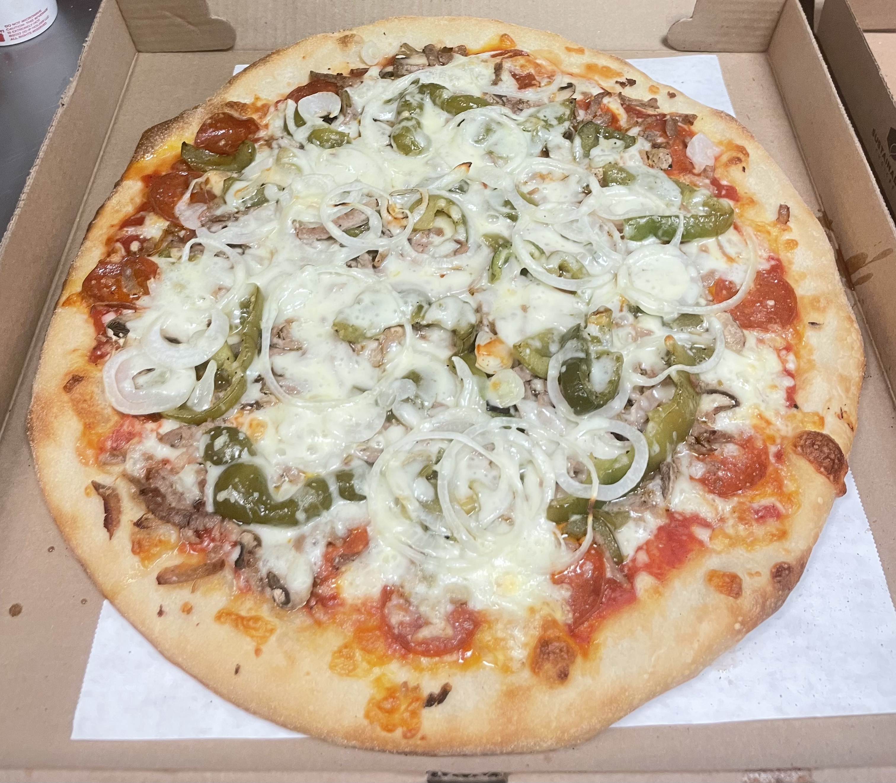 Order 5-Topping Pizza food online from Dolce carini pizza store, Philadelphia on bringmethat.com