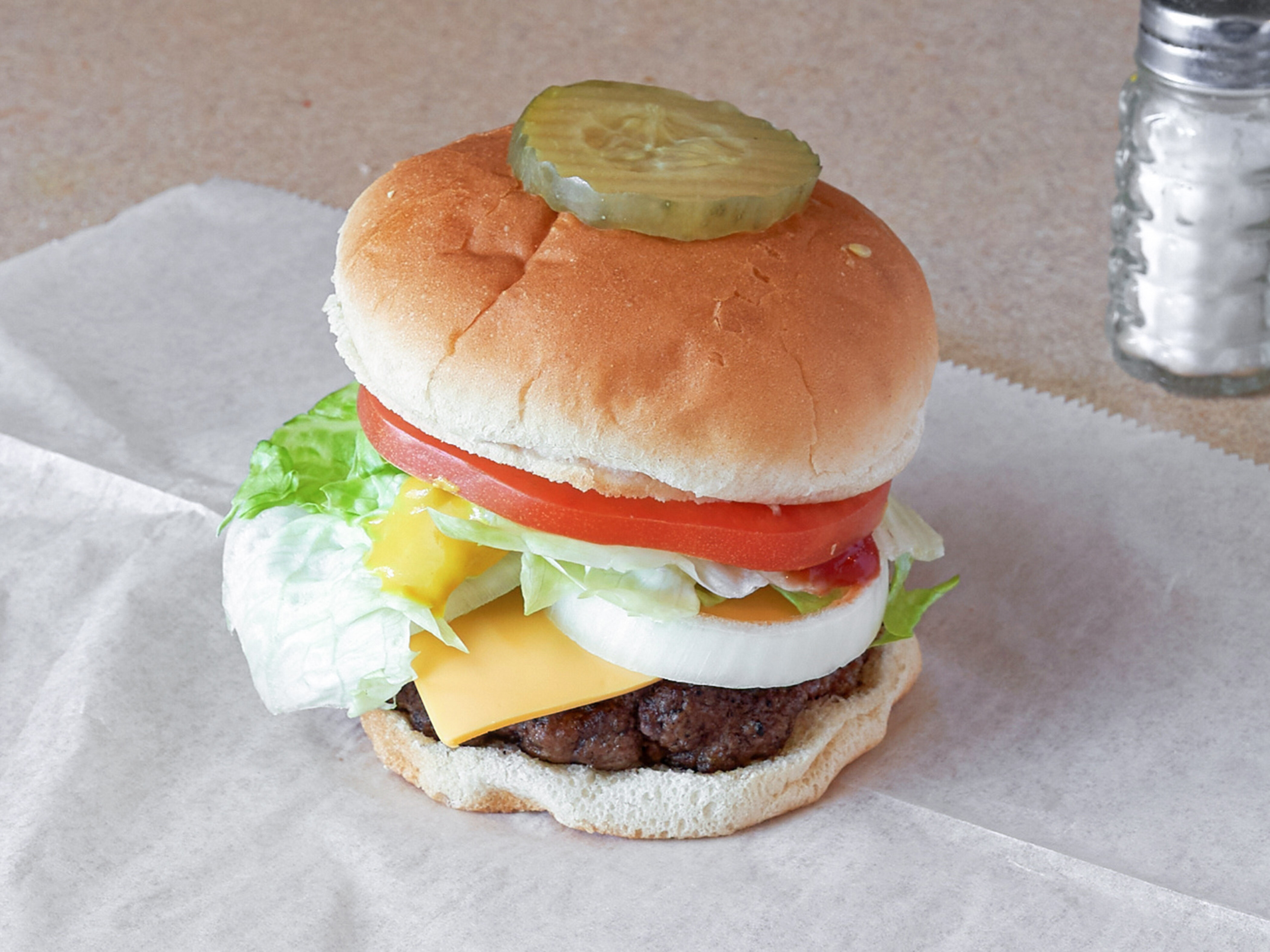 Order Cheeseburger food online from The Hotdog Shack store, Granite Quarry on bringmethat.com