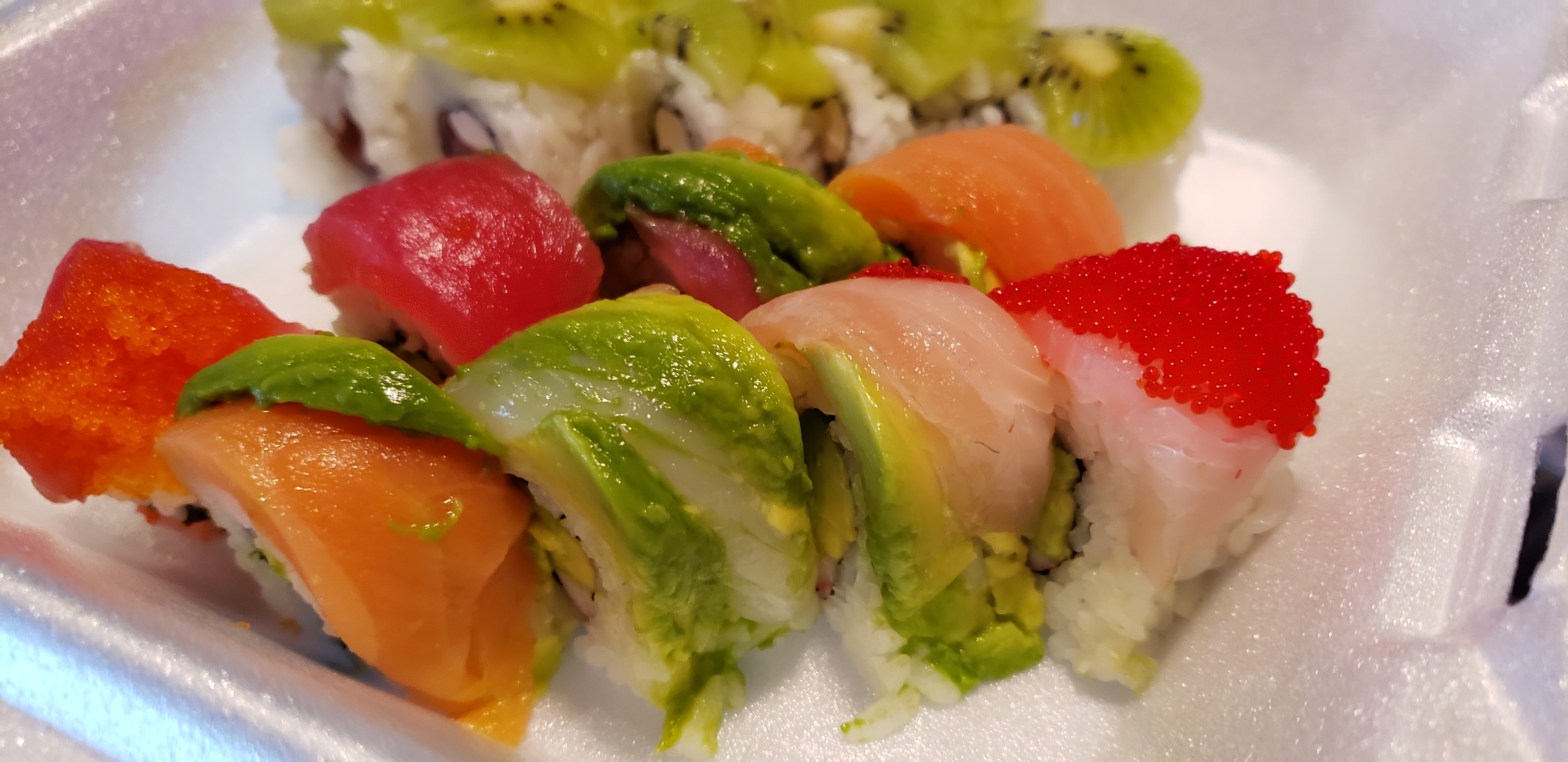 Order Rainbow Roll food online from Sushi Zen- Southside store, Savannah on bringmethat.com