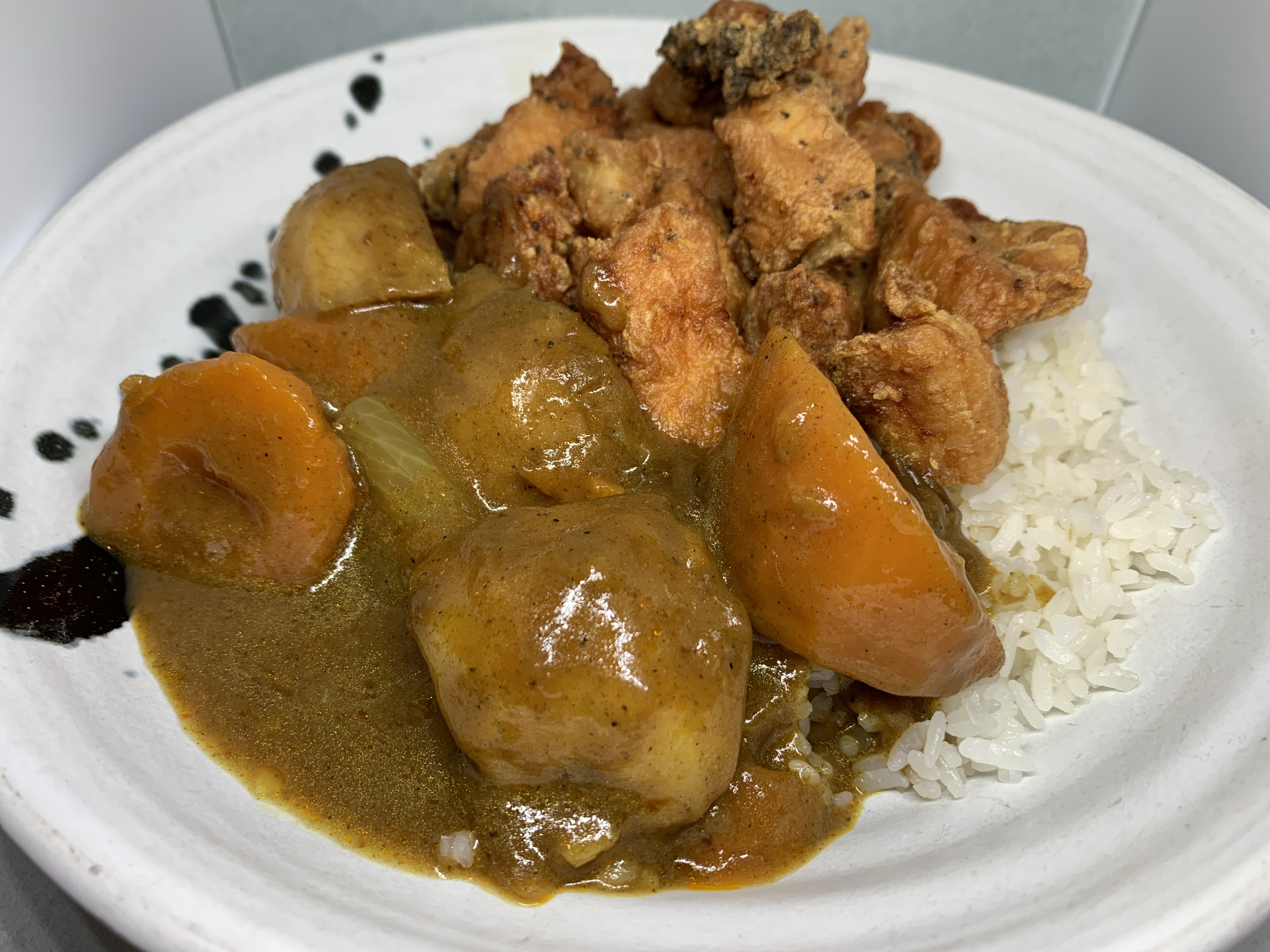 Order Curry Boneless Chicken Kara-Age with Rice (K-58) food online from Harajuku store, San Francisco on bringmethat.com