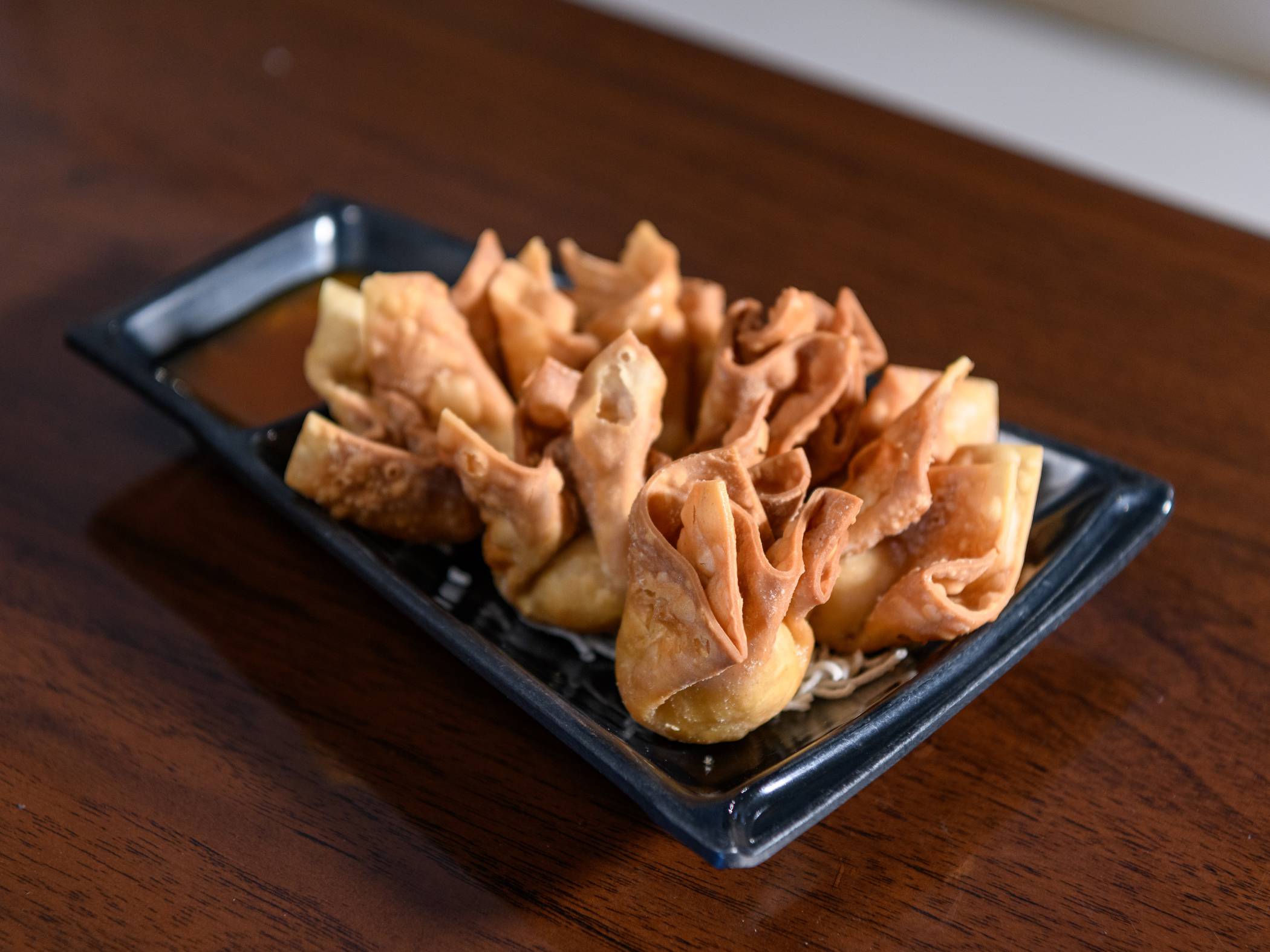 Order A7. Fried Cheese Wonton (6PCS) food online from Tea Cafe On The Corner store, Norman on bringmethat.com