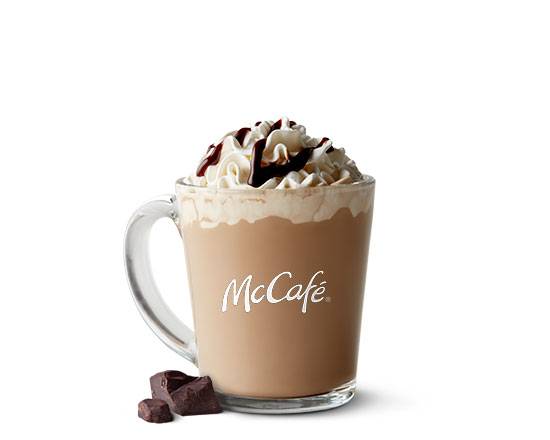 Order Medium Premium Hot Chocolate food online from McDonald's store, La Feria on bringmethat.com