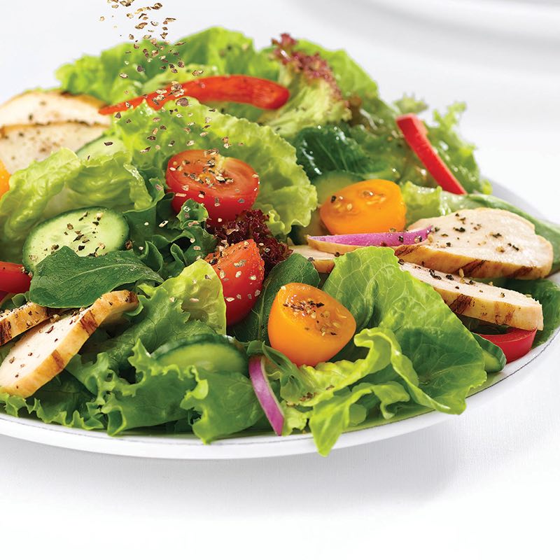 Order Large Chicken Caesar Salad food online from Venetos Pizza and Pasta store, Clifton Park on bringmethat.com