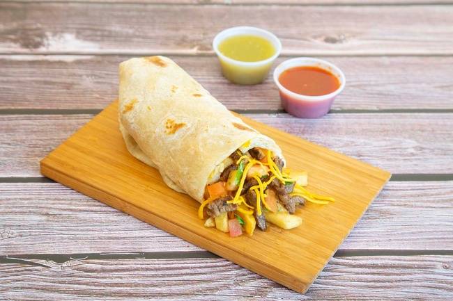 Order California Burrito food online from Sombrero Mexican Food store, San Diego on bringmethat.com