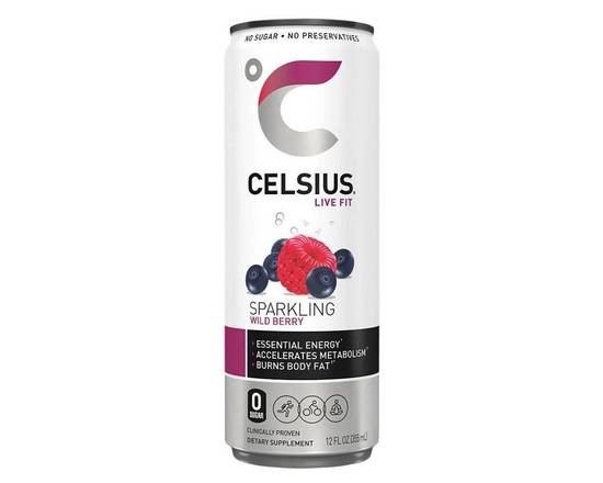 Order Celcius Sparkling Wild Berry (12oz) food online from Balboa Tap House store, San Diego on bringmethat.com