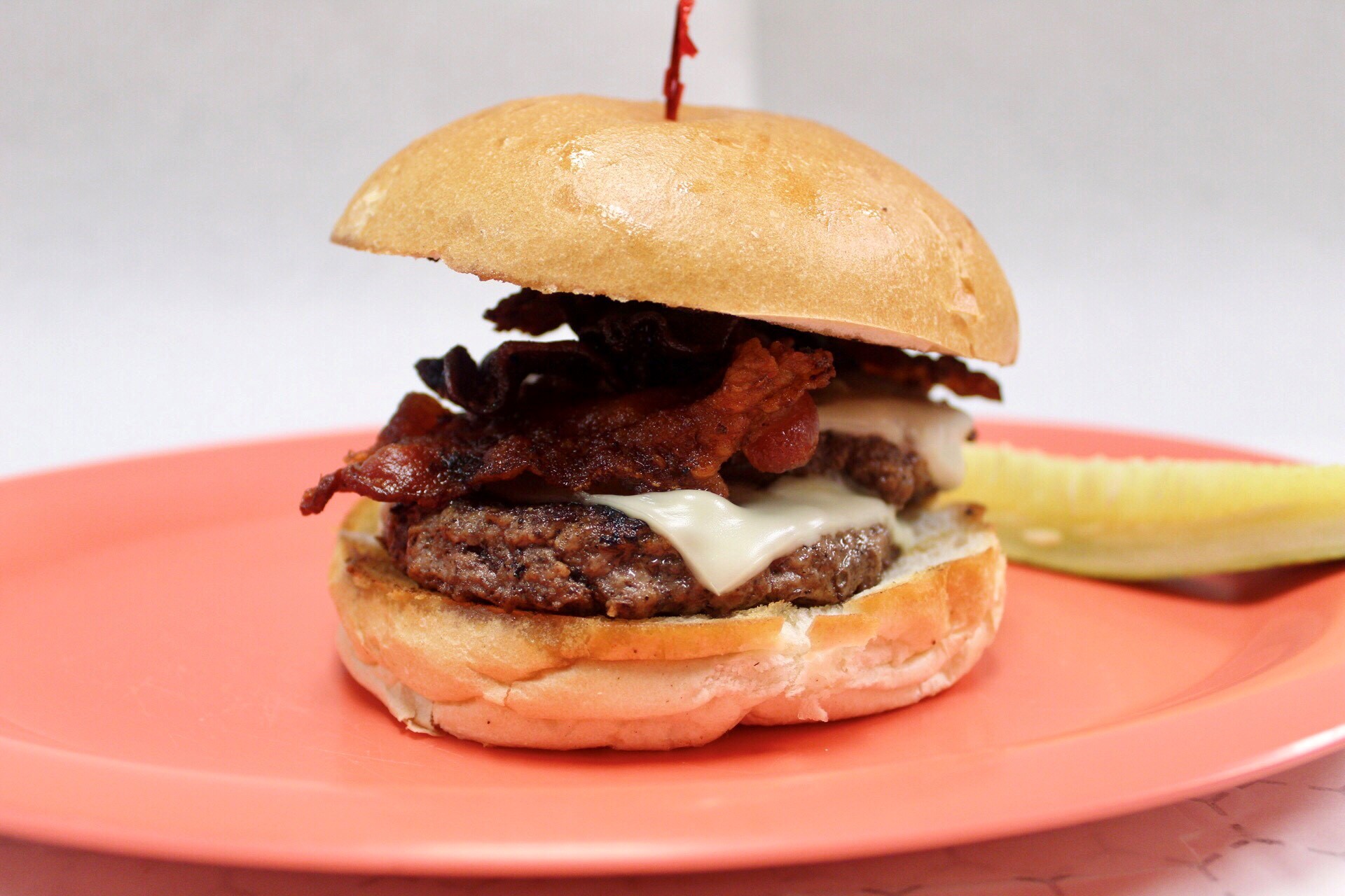 Order 1/2 Pound Bacon Cheeseburger food online from Sofiabella Pizzeria store, Bensalem on bringmethat.com
