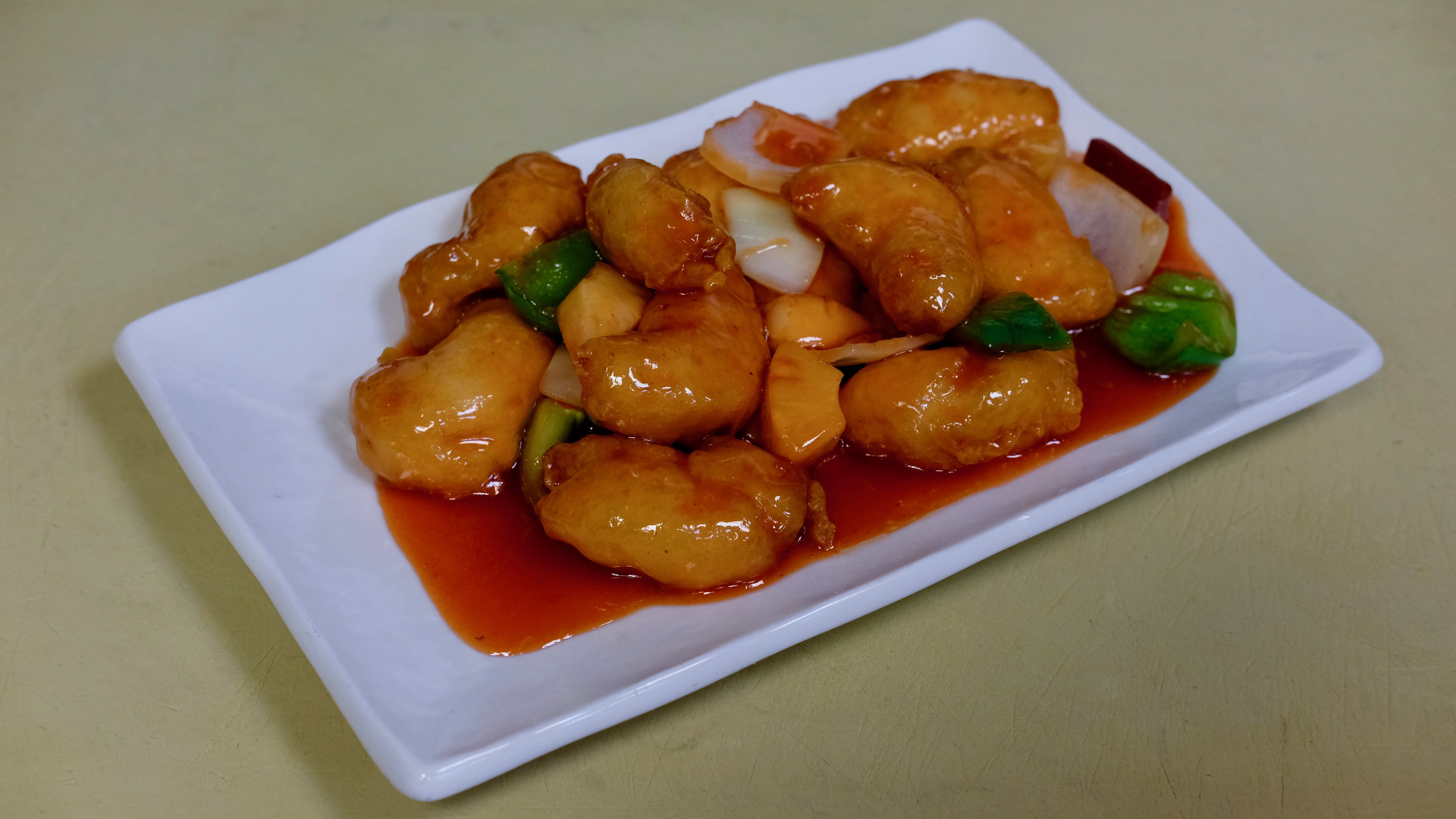 Order 501. Sweet and Sour Pork Dinner food online from Ollie's To Go store, New York on bringmethat.com