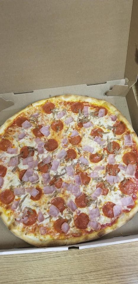 Order Meat Lover's Pizza - Large 16'' food online from Sal Pizza store, Mt Holly on bringmethat.com