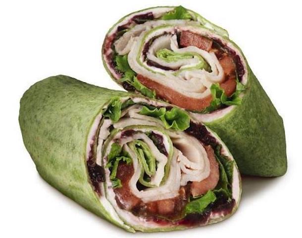 Order Turkey & Spinach Wrap food online from Cafe Lambretta store, San Francisco on bringmethat.com