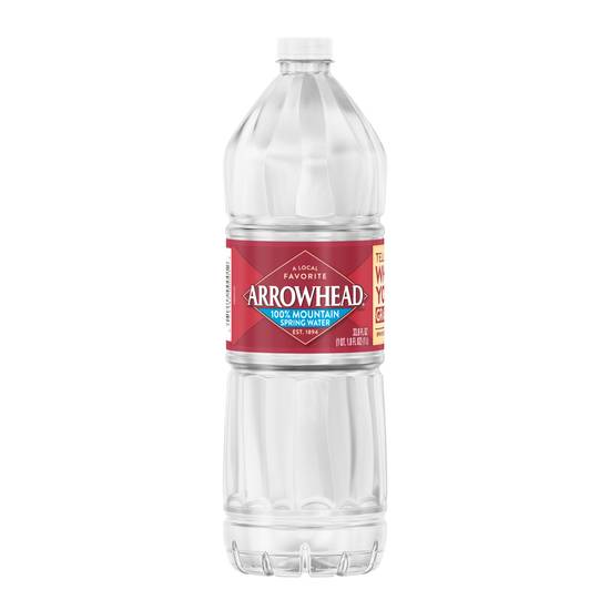 Order Arrowhead 100% Mountain Spring Water Plastic Bottle, 33.8 OZ food online from Cvs store, SARATOGA on bringmethat.com