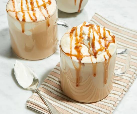 Order Salted Caramel Latte - 16 oz Hot food online from The Bagelers Coffeehouse store, Chicago on bringmethat.com