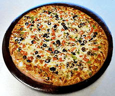 Order Small Vegetarian Pizza food online from Uncle John Pizza store, Grand Prairie on bringmethat.com