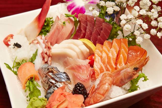Order Sashimi Deluxe Combo food online from Kyoto Japanese Steakhouse store, Royal Oak on bringmethat.com