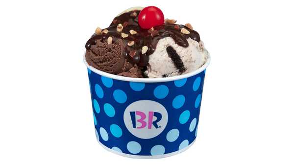 Order 3 Scoop Sundae Ice Cream  food online from Baskin Robbins store, Clinton on bringmethat.com
