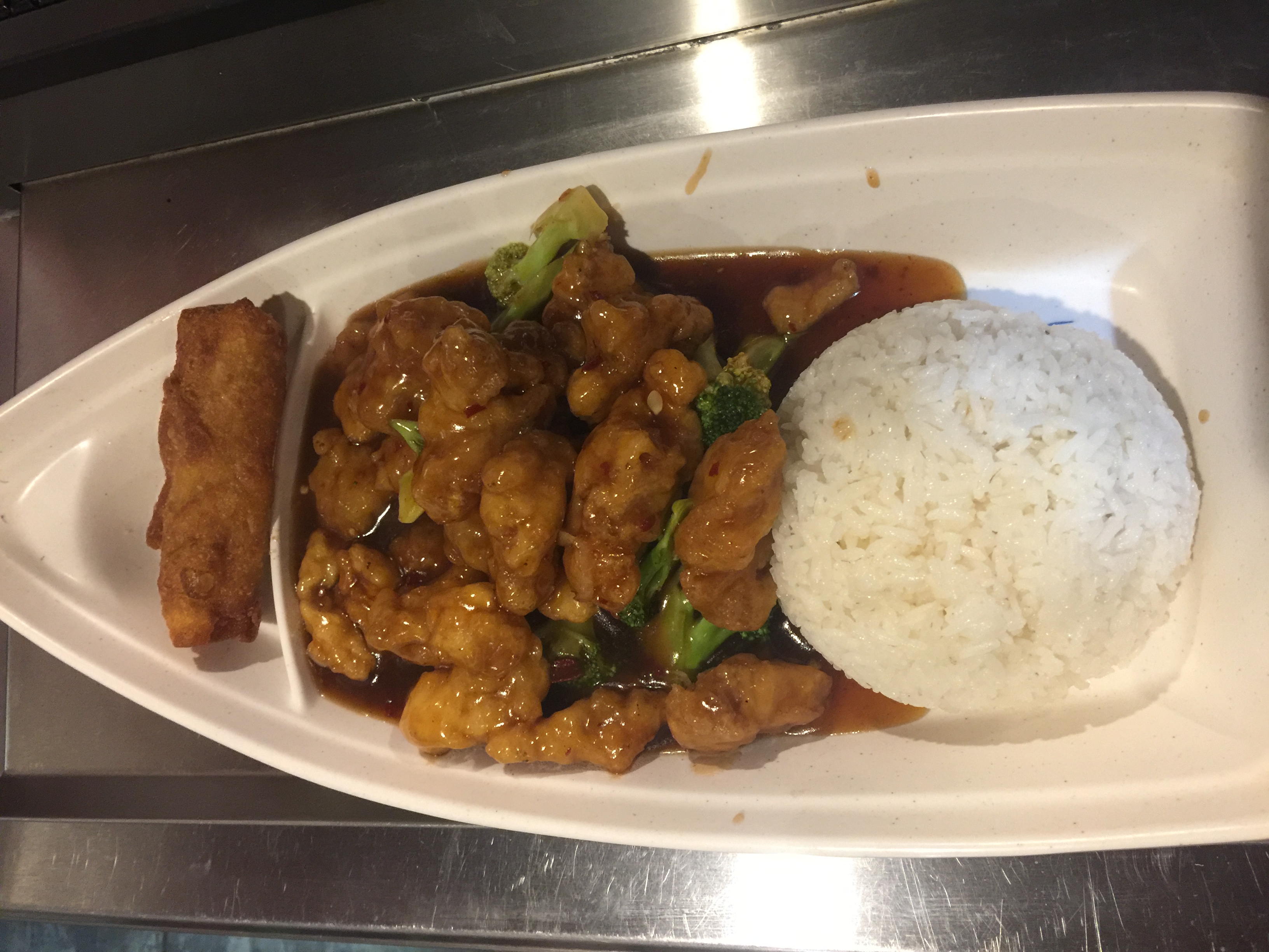 Order C. Orange Chicken  food online from New China Cafe store, Moline on bringmethat.com