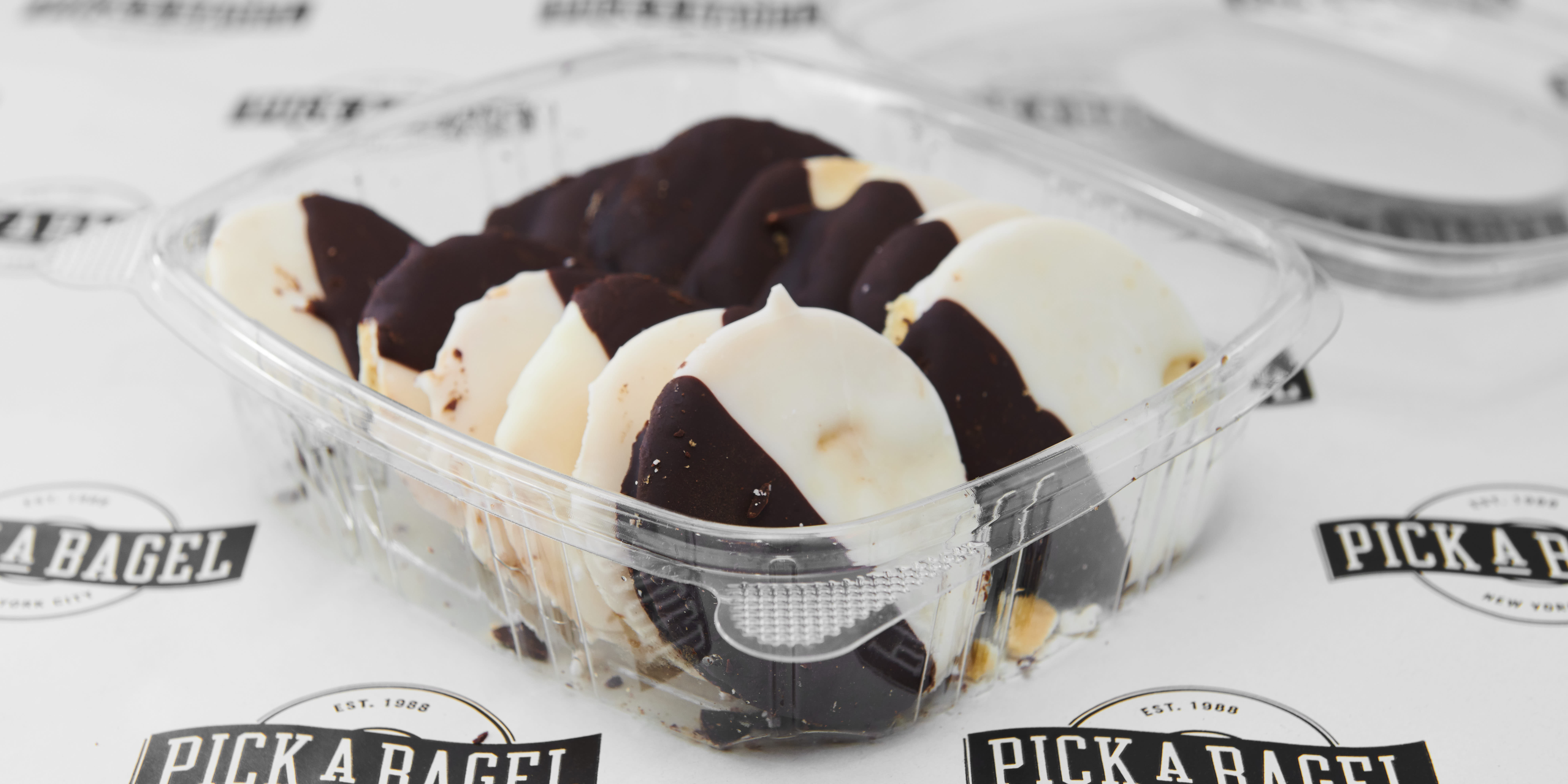 Order Box of Mini Black & White Cookies food online from Pick a Bagel store, New York on bringmethat.com