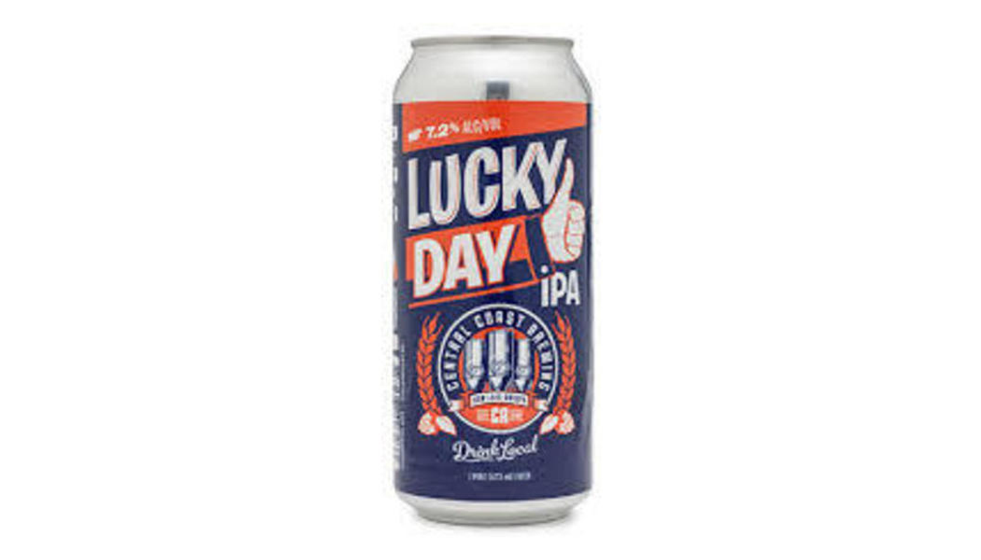 Order Central Coast Luck Day IPA 16oz Can food online from Far Western Liquor store, SANTA MARIA on bringmethat.com