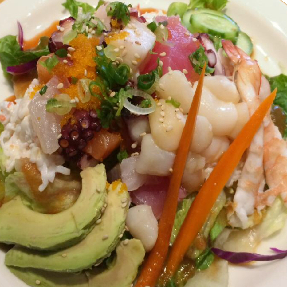 Order Seafood Salad food online from Roll Star Sushi store, Anaheim on bringmethat.com
