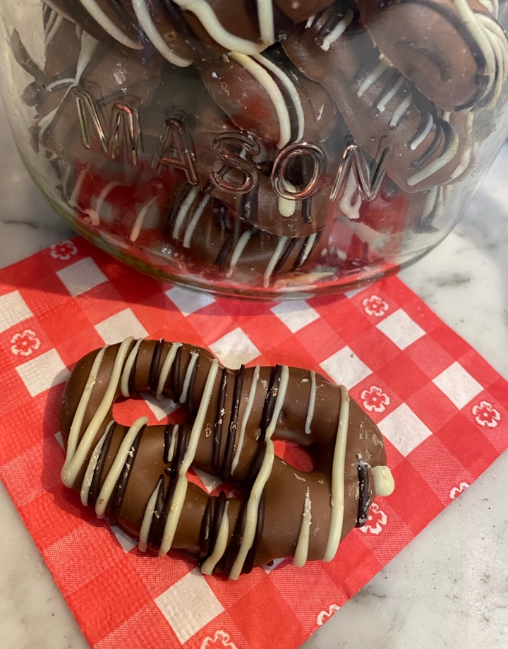 Order MILK Chocolate Covered Drizzle Pretzel food online from The Sweet Shop Nyc store, New York on bringmethat.com