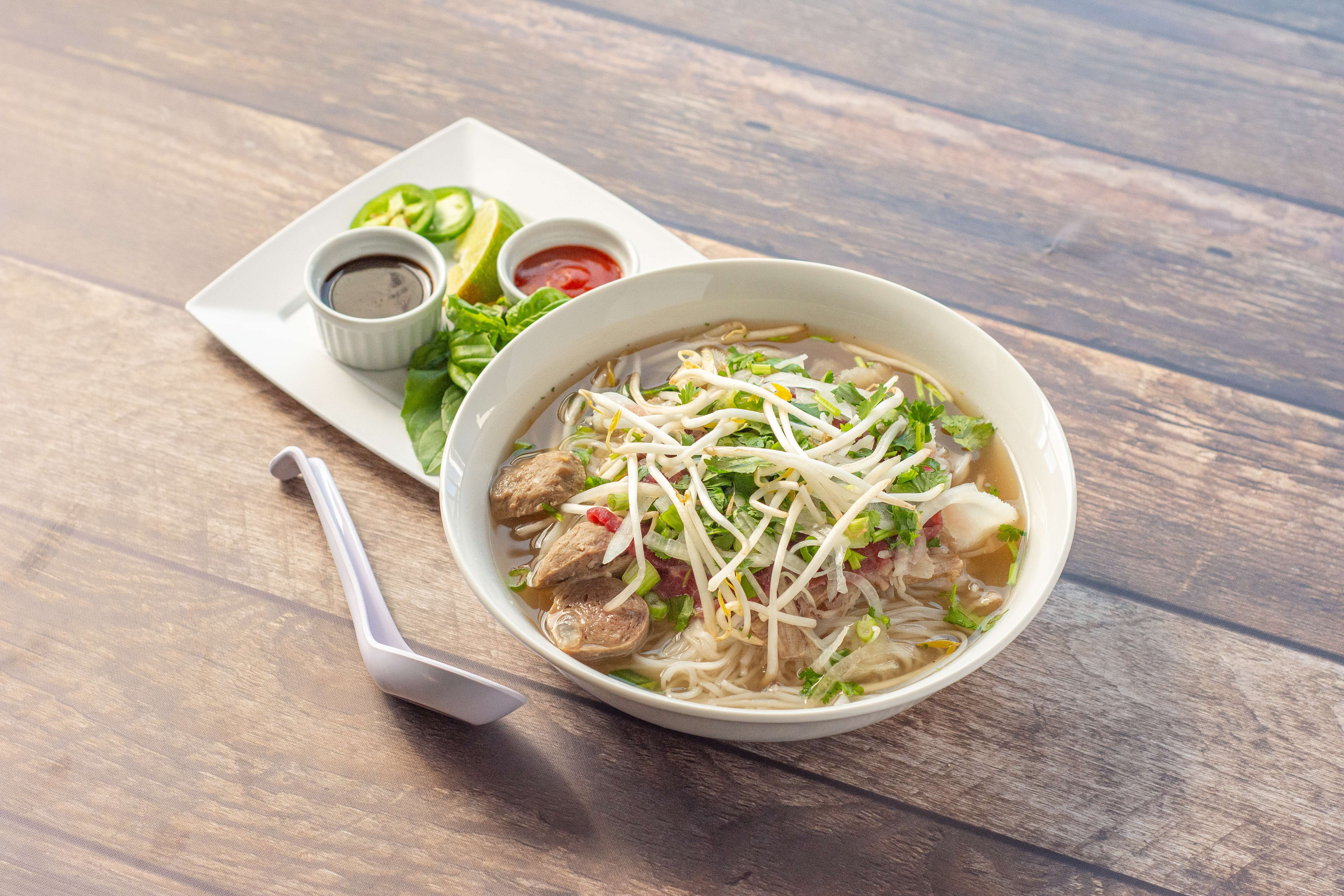 Order 13. Special Beef Combo Pho food online from Hong Kee & Kim store, San Francisco on bringmethat.com