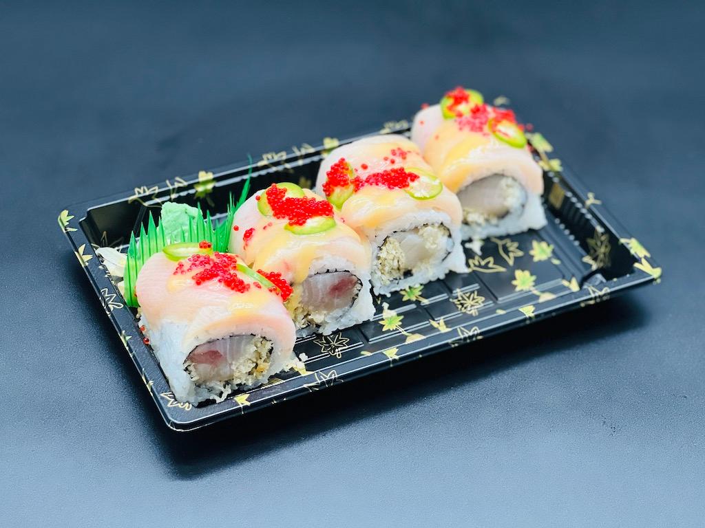 Order Hamachi lover Roll food online from I Sushi Inc. store, Ridgewood on bringmethat.com
