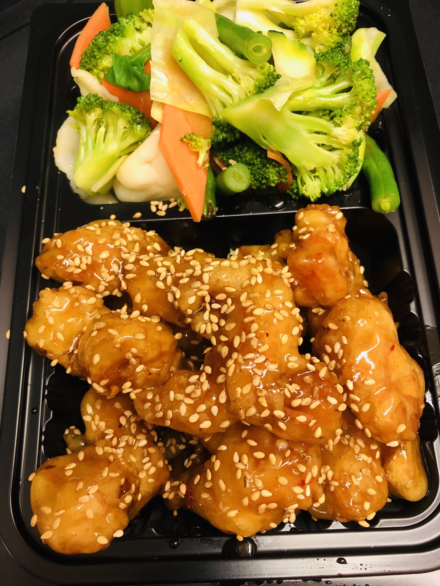 Order Sesame Chicken Dinner food online from Pepper Asian Bistro II store, Denver on bringmethat.com