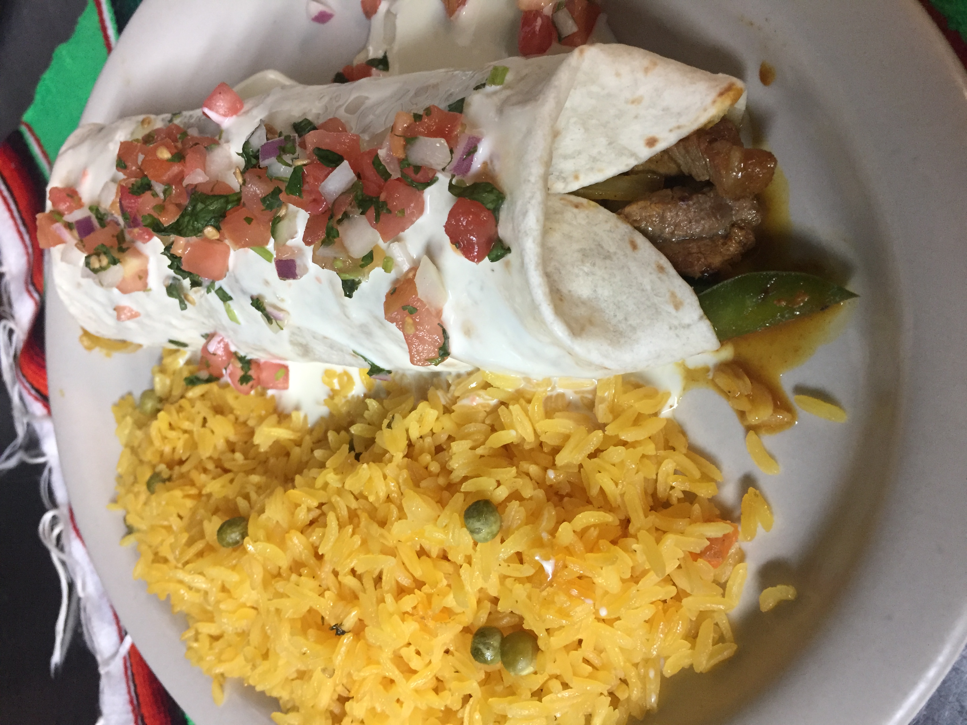 Order Fiesta Burrito food online from El Patron Mexican Grill & Cantina store, Albany on bringmethat.com